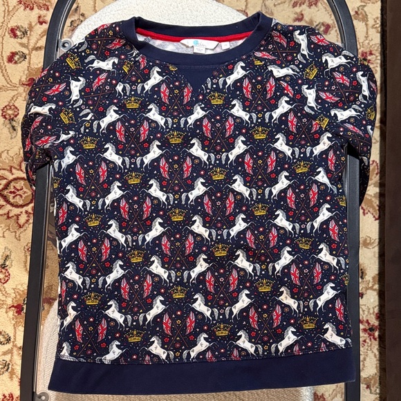 Navy horse and crown Sweat Shirt - Picture 3 of 4